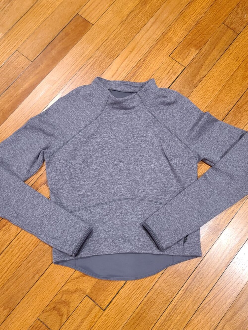 RARE Lululemon Hill & Valley Mock Neck Pullover Sweater - Heathered Slate Gray